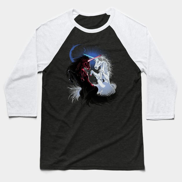 Unicorn Wars Baseball T-Shirt by RicoMambo